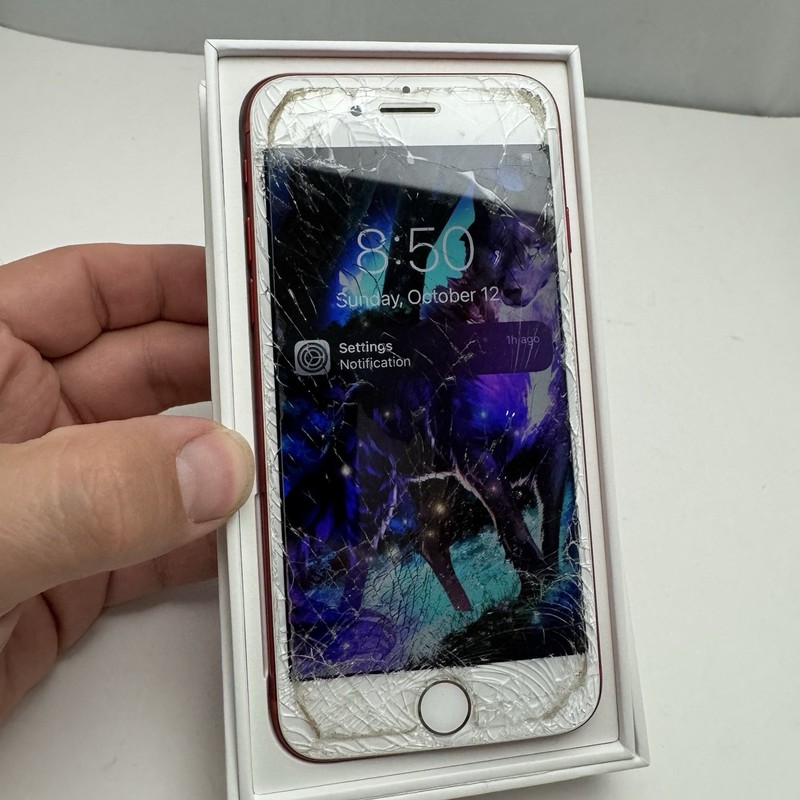 Apple iPhone 7 – 128GB – Red (Unlocked) (CDMA + GSM) – DAMAGED
