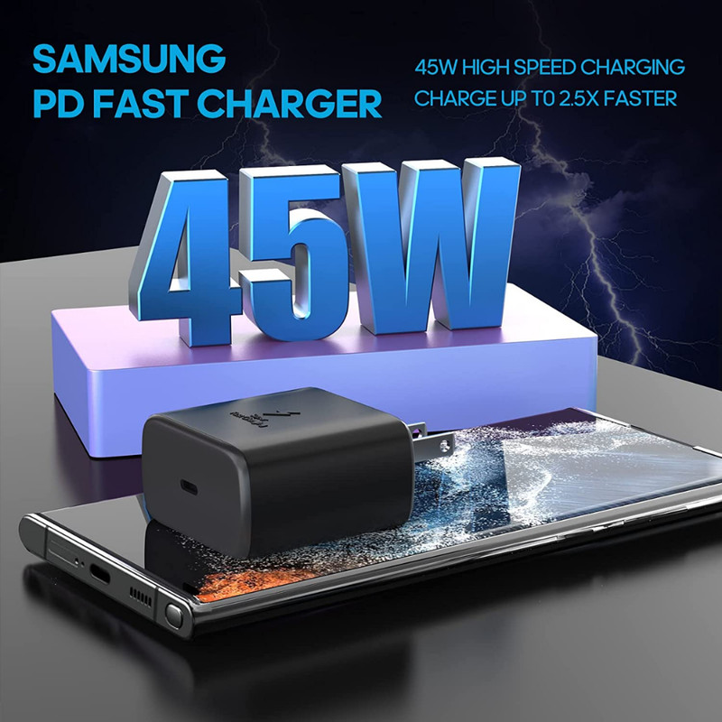45W Universal Fast Charger Wall Adapter Type C Cable for Samsung Galaxy S22 S21 gallery