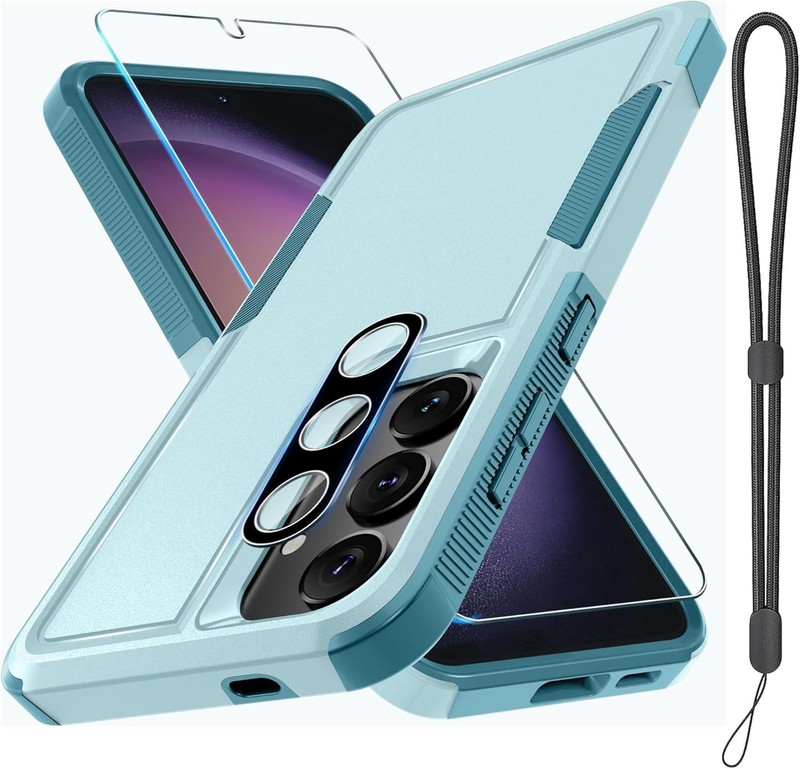 For Samsung Galaxy S25 Case with Heavy Duty Rugged Shockproof, Camera Lens Cover