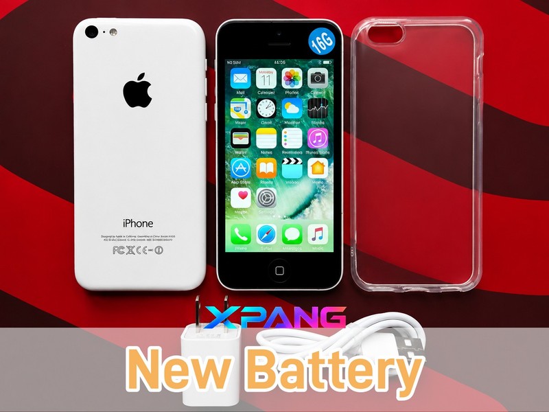 Apple iPhone 5c (Unlocked) New Battery – 8 GB / 16 GB / 32GB – White #XPAN