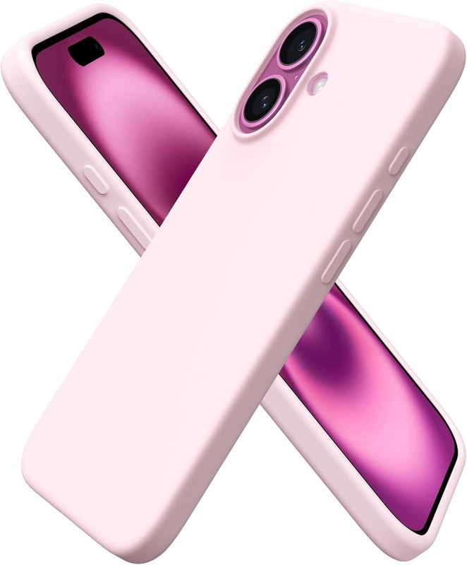 iPhone 16 Case 6.1&Prime;, Slim Liquid Silicone 3 Layers Full Covered Soft Gel Rubber