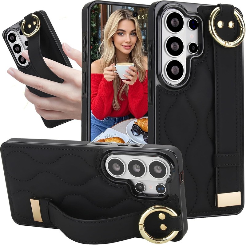 Samsung Galaxy S26 Ultra Case with Keychain & Wristband Kickstand for Women Men