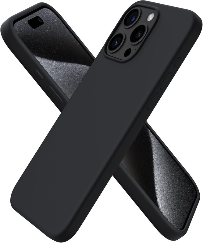 iPhone 15 Pro Max Case 6.7&Prime;, Slim Liquid Silicone 3 Layers Soft Gel Rubber Cover