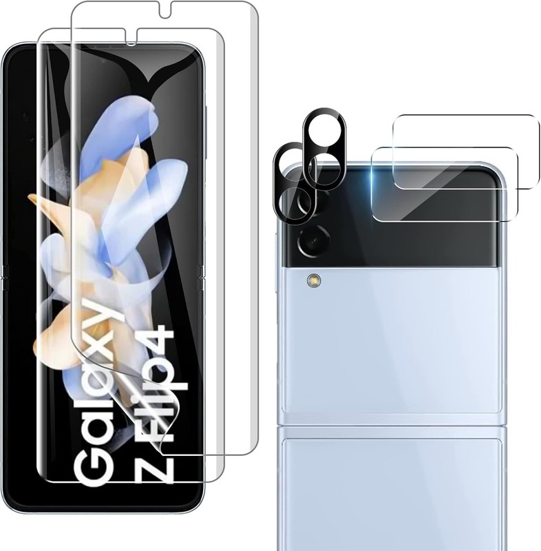 2PCS Screen Protector & Camera Lens Protector for Samsung Galaxy Z Flip 4 6.1 In