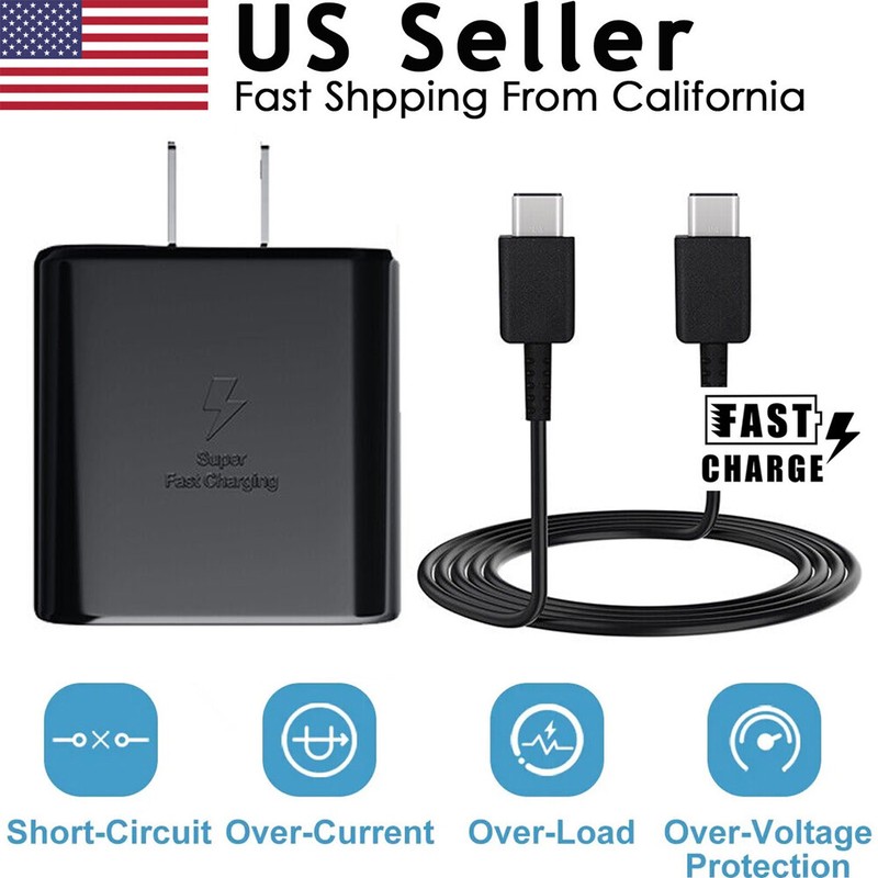 6FT Type-C Charging Cable 45W Fast Charger Adapter for Samsung Galaxy S22 S24 + gallery
