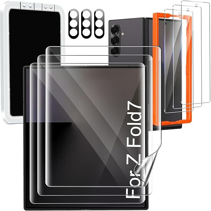 9 in 1 Screen Protector & Camera Lens Protector for Samsung Galaxy Z Fold 7, Bub