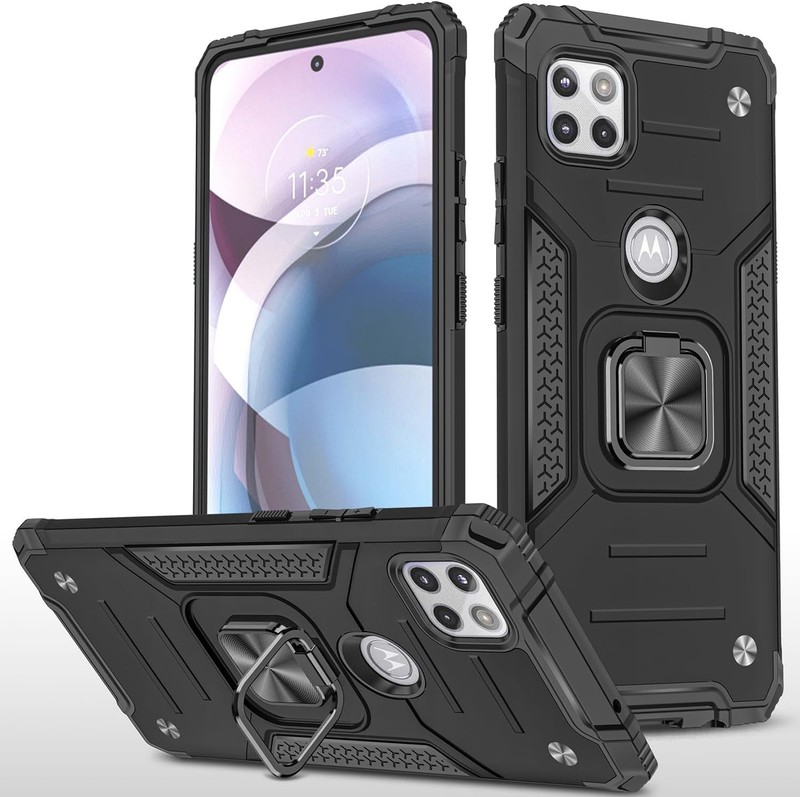 Moto One 5G Ace Case Military Grade Built-in Kickstand Heavy Duty Shockproof Cov