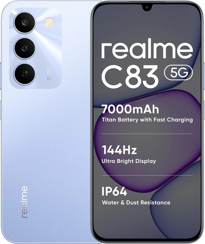 realme C83 5G (Purple,128GB 6GB) Dimensity 6300 Processor Global Version.