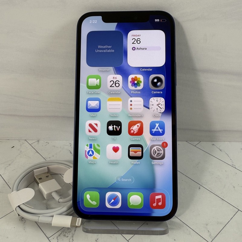Apple iPhone 12 64 GB Blue A2172 Unlocked Verizon AT&T T-Mobile #H289