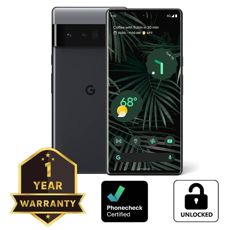 Google Pixel 6 Pro – 128 GB – Stormy Black (Unlocked) Smartphone – Very Good
