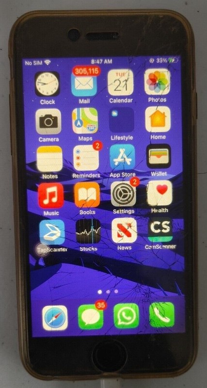 Apple iPhone 6s – 64GB – Silver (Unlocked) A1688 (CDMA + GSM)