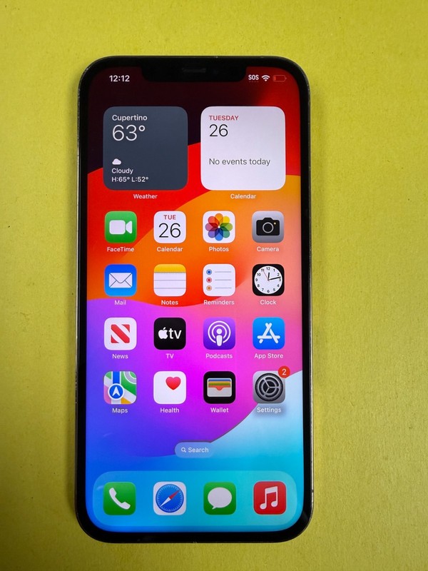 Apple iPhone 12 Pro Max – 128GB -Gold (AT&T) Cracked Camera/Non OEM/Bad Face ID