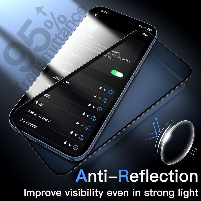 2PCS Full Coverage Screen Protector for iPhone 17 6.3 Inch Anti-Fingerprint & Ca gallery