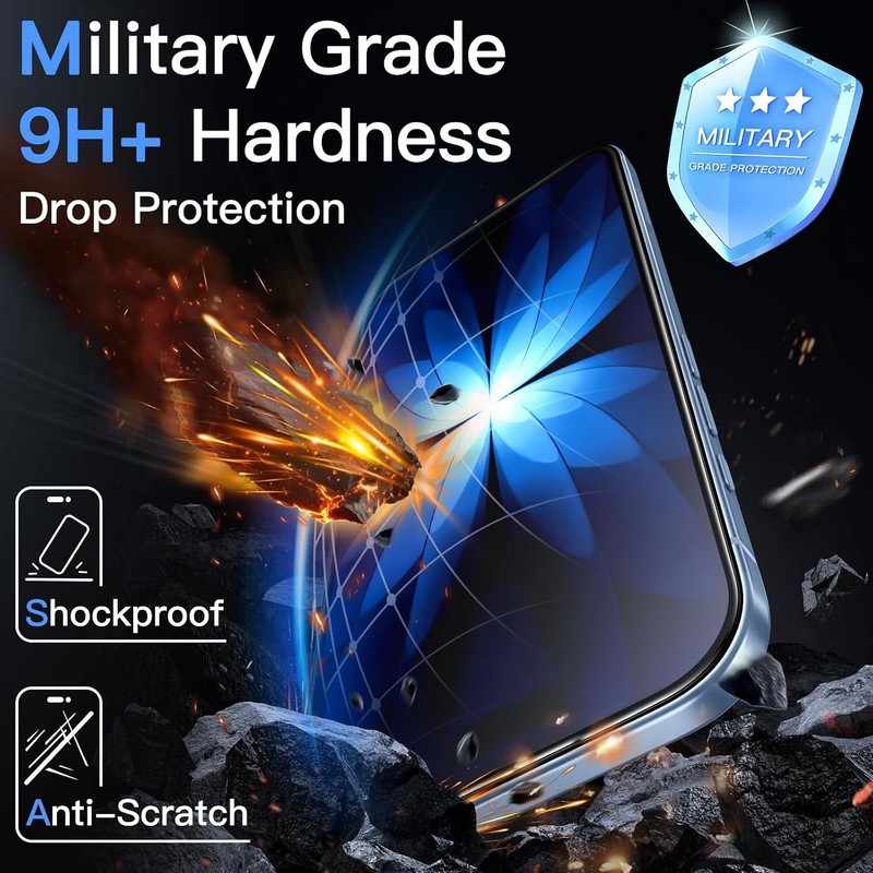 2PCS Full Coverage Screen Protector for iPhone 17 6.3 Inch Anti-Fingerprint & Ca gallery