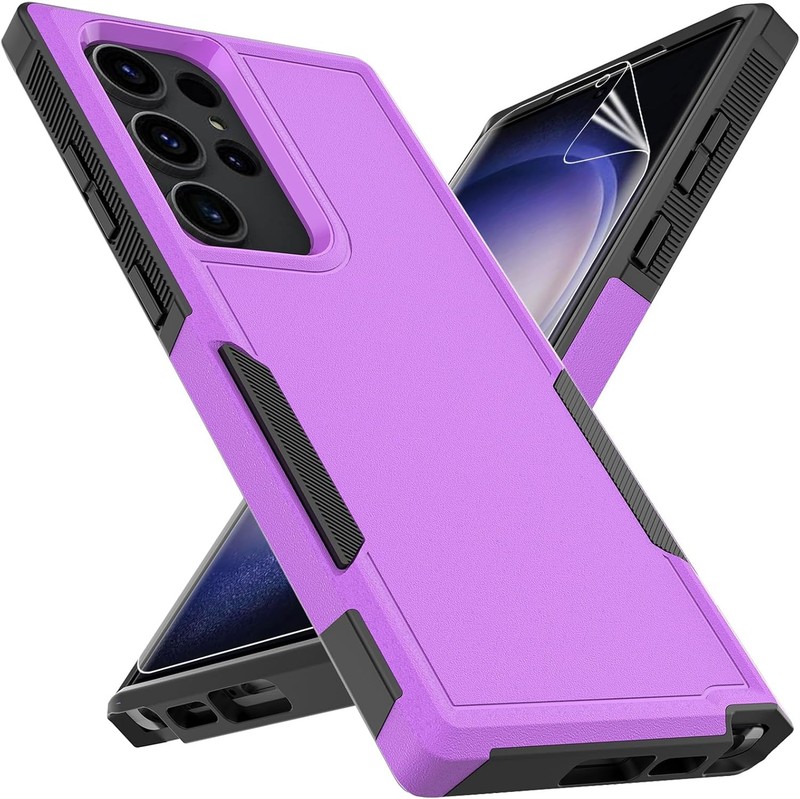 1. For Samsung Galaxy S23 Ultra Case Dual Layer Heavy Duty Shockproof Rugged 2