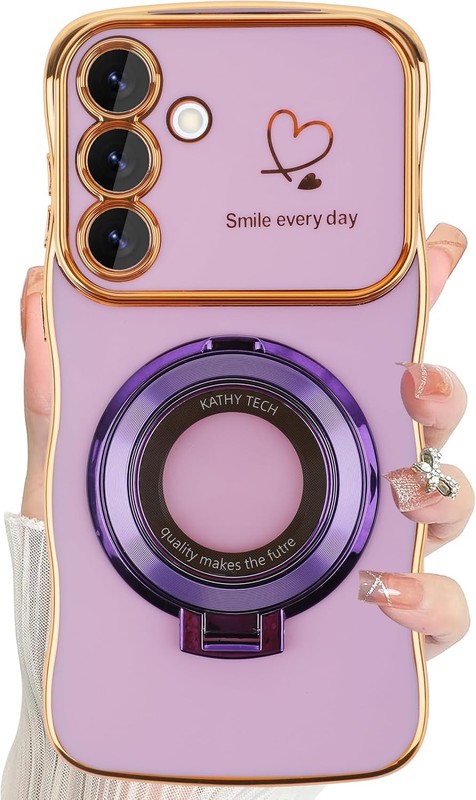 Purple Kickstand Case for Samsung Galaxy S25 FE 5G – Protective Cover for S25 FE