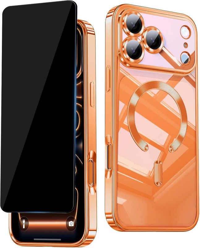 iPhone 17 Pro Max Case with Privacy Screen Protector and Full Camera Lens Cover
