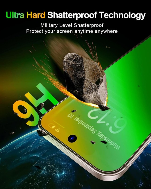 2PCS Privacy Screen Protector & Protective Film for iPhone 16 Pro 6.3 Inch Anti gallery
