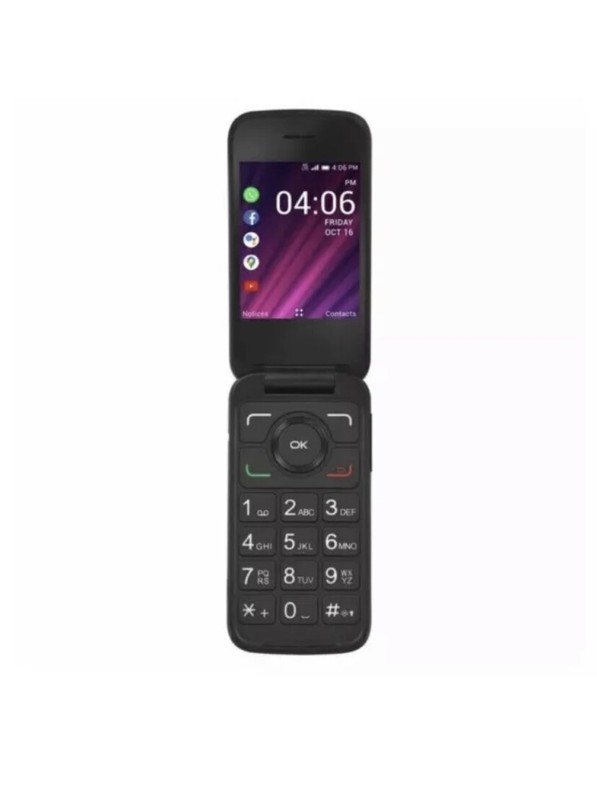 Alcatel My Flip Phone Black (TrackFone Network) Flip Phone Good Condition