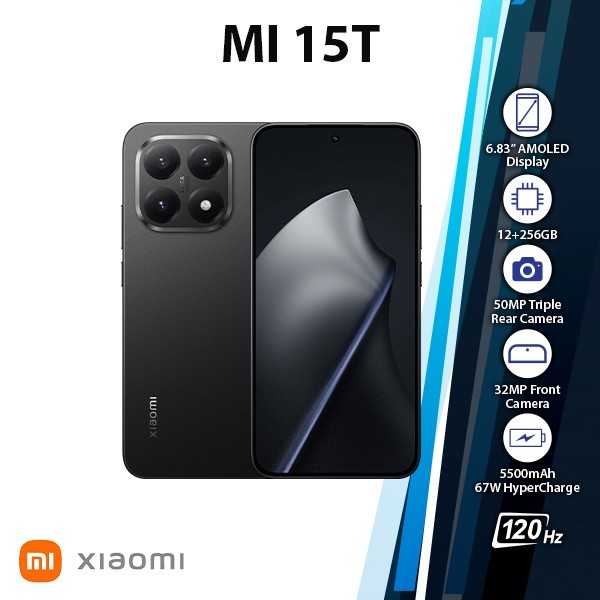 (New) Xiaomi 15T 5G Android Cell Phone (12GB+256GB/BLACK/Dual SIM/Unlocked)