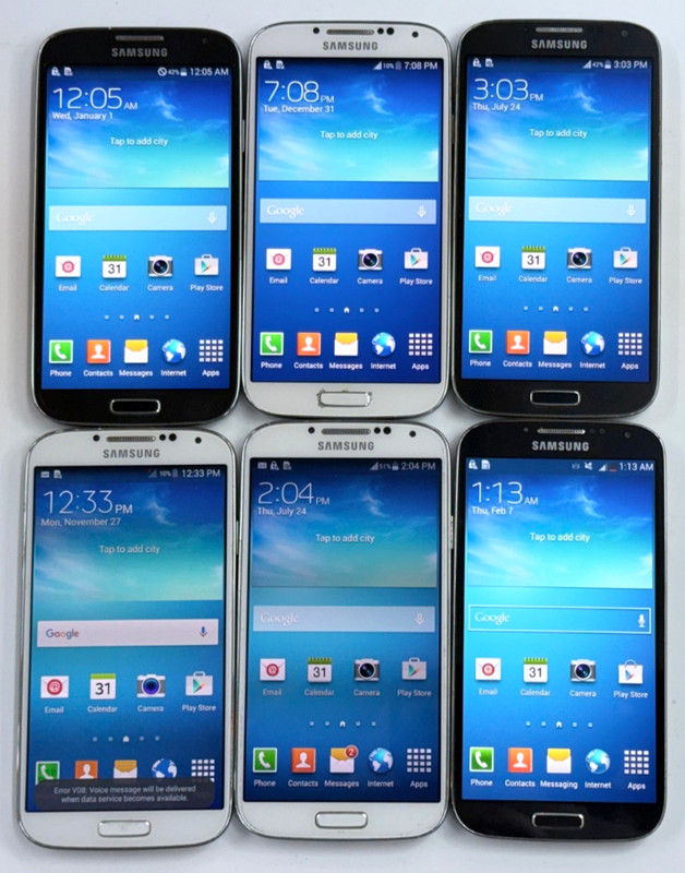LOT OF 6 x T-Mobile / UNLOCKED Samsung Galaxy S4 M919 Android Smart Phones READ