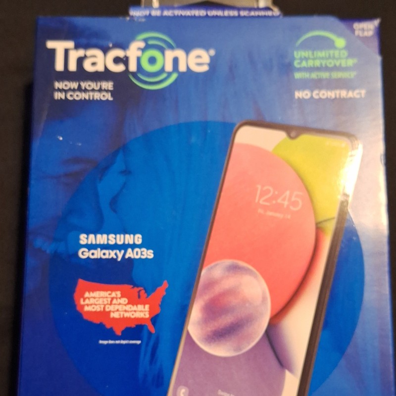 Samsung Galaxy A03s TracFone 32GB Black 6.5&Prime; 13MP Smartphone S134DL Wi-Fi