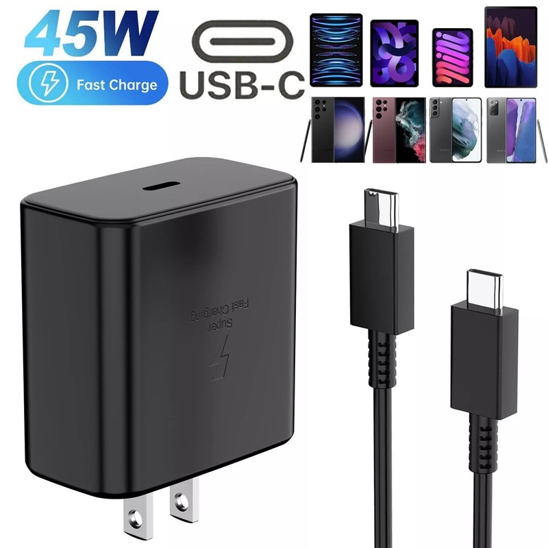 45W Fast Usb Adapter Wall Charger 6FT Cable For Samsung Galaxy S23 S22+S21 Ultra gallery