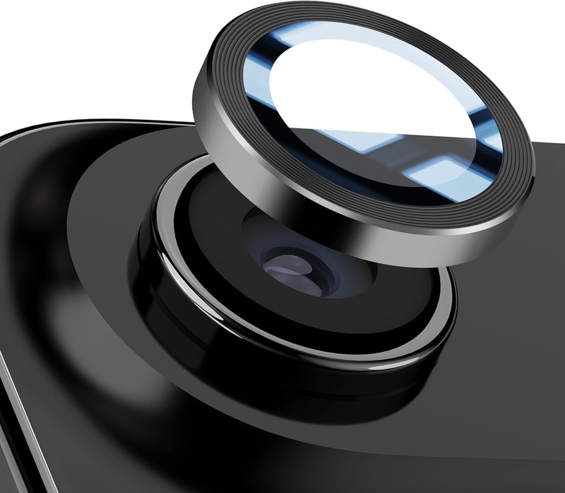 2 Pack Camera Lens Protector for iPhone 17 Air, Black