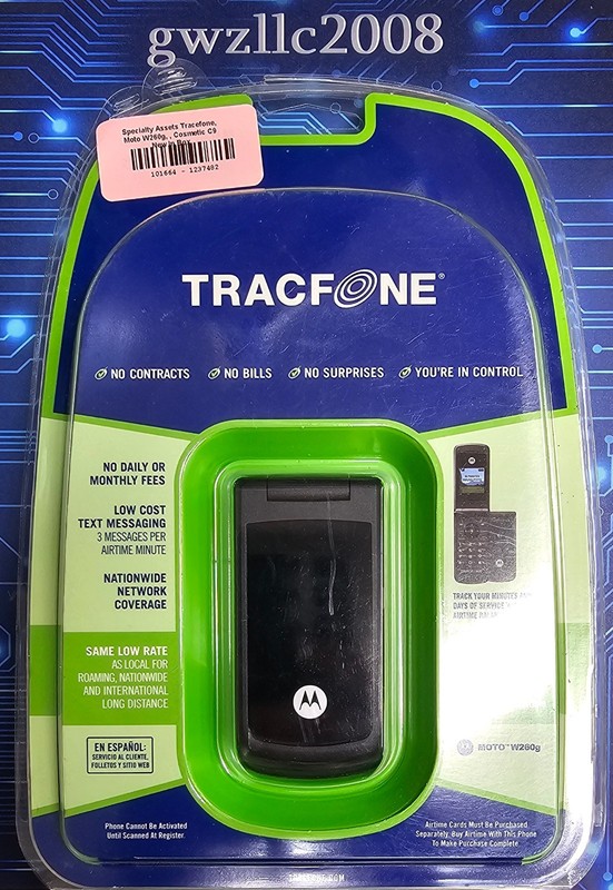TracFone Motorola W260g TFMTW260P4 Black Flip Cellular Phone New Sealed