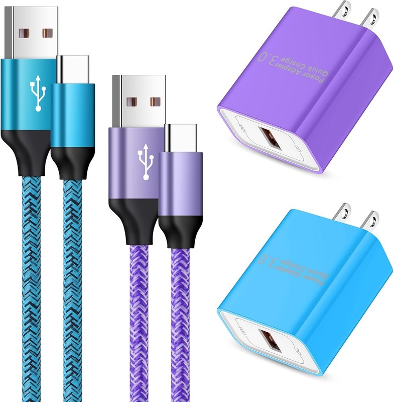 Fast Charging USB Type-C Wall Charger for Samsung Galaxy A14 5G/S23 Ultra 3FT