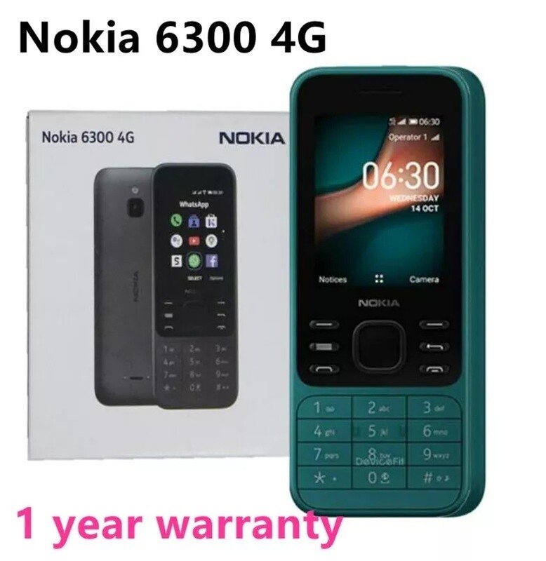 Nokia 6300 4G LTE 3 Colors Unlocked Dual SIM KaiOS classic cell Phone NEW
