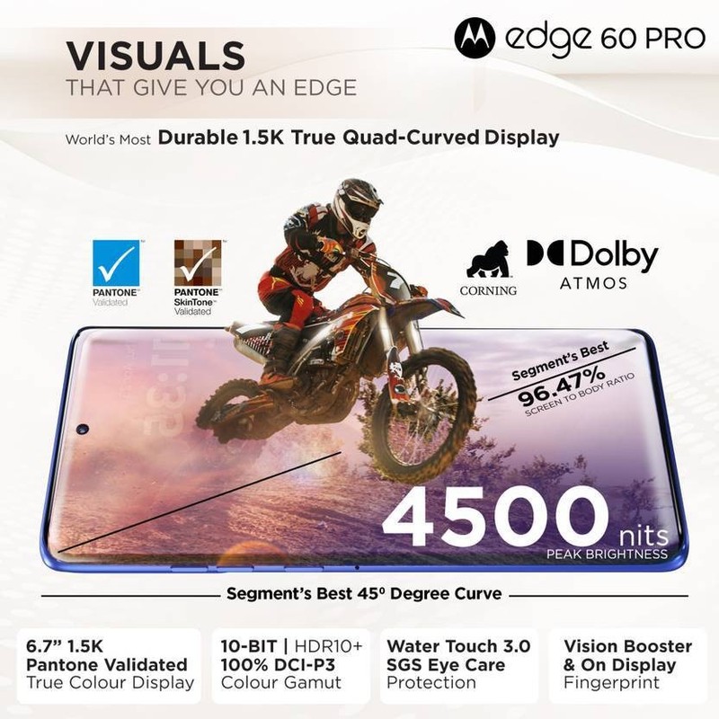 MOTOROLA Edge 60 Pro 5G (Blue 256GB 8GB RAM) Dimensity 8350 Global Version. gallery