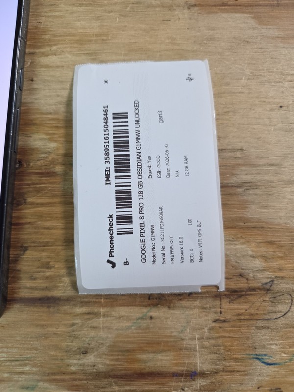 Google Pixel 8 Pro - 128 GB - Obsidian (Unlocked) Wi-Fi Bluetooth Not Working gallery