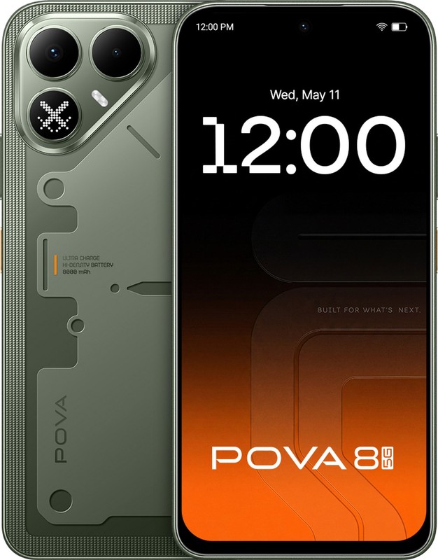 Tecno Pova 8 5G (Green, 128 GB 6 GB RAM) Dimensity 7100 NFC Global Version.