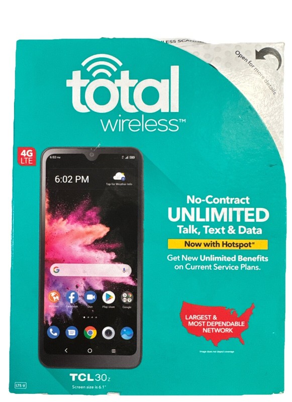 TCL 30x Total Wireless NEW IN BOX Android 12, 6.1&Prime; Display, 32GB