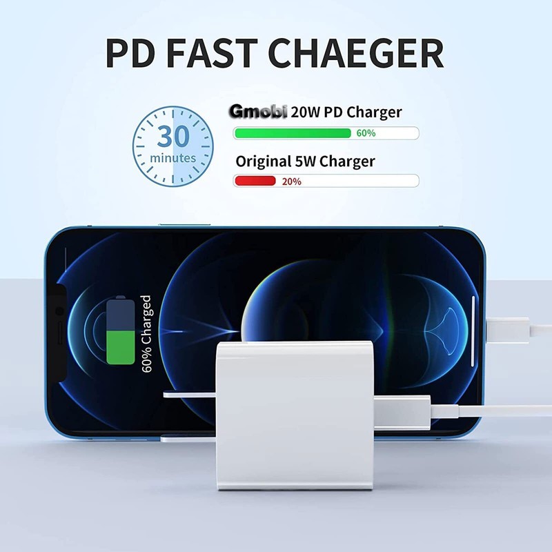 ⚡20W Super Fast Charger +Cable Type C For iPhone X Xs XR 15 14 13 12 11 Pro Max gallery