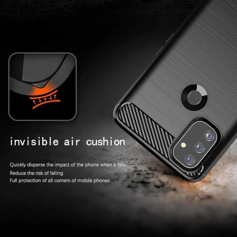 Oneplus Nord N100 Case Shock-Absorption Flexible TPU Rubber Protective Cover Bla gallery