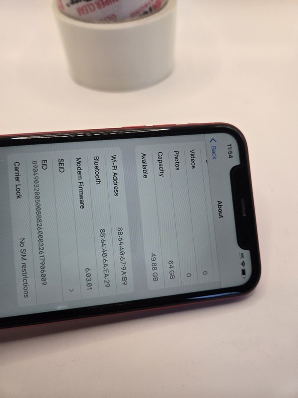 Apple iPhone 11 Red 64GB A2111 MWKP2LL/A Unlocked Clean Good gallery