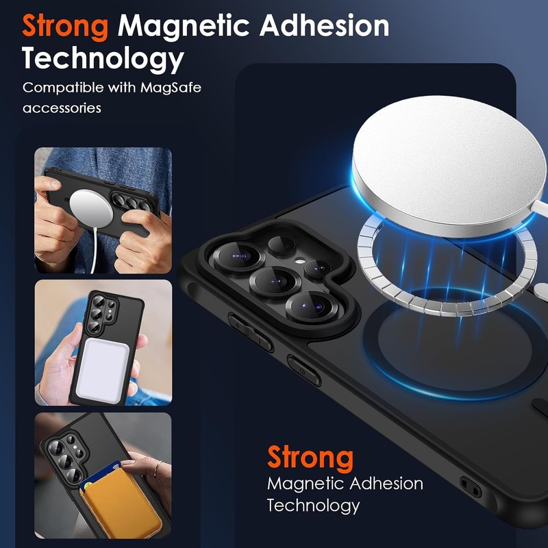 3-in-1 Magnetic Phone Case for Samsung Galaxy S26 Ultra 6.9'' with Screen Protec gallery