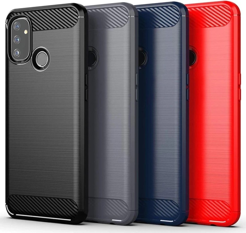Oneplus Nord N100 Case Shock-Absorption Flexible TPU Rubber Protective Cover Bla gallery
