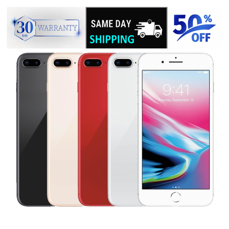 Apple iPhone 8 Plus 64GB Unlocked Red Gold Space Gray AT&T Verizon 4G