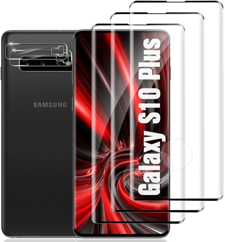 5in1 For Samsung Galaxy S10 Plus Screen Protector Anti-Scratch Bubble-Free