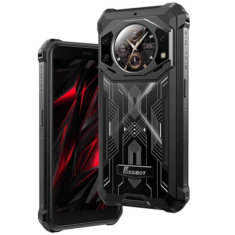 10600mAh FOSSiBOT F101 PRO 4G Rugged Phone Android 13 Leather Mobile Dual Screen