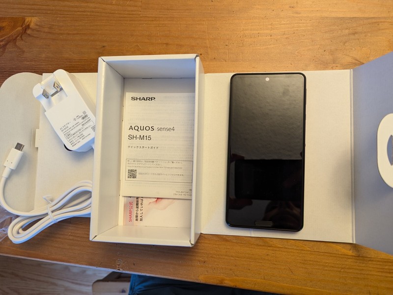 Sharp Aquos Sense4 black 64gb open box with accessories (SH-M15) gallery