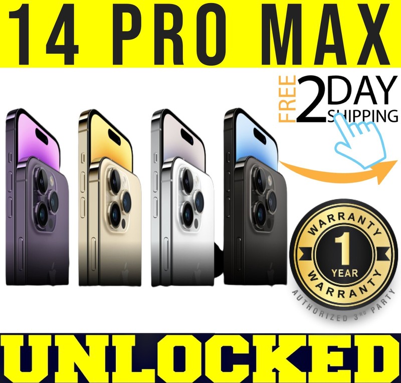 APPLE IPHONE 14 PRO MAX 128GB 256GB 512GB (FACTORY UNLOCKED) ALL COLORS ✤SEALED✤