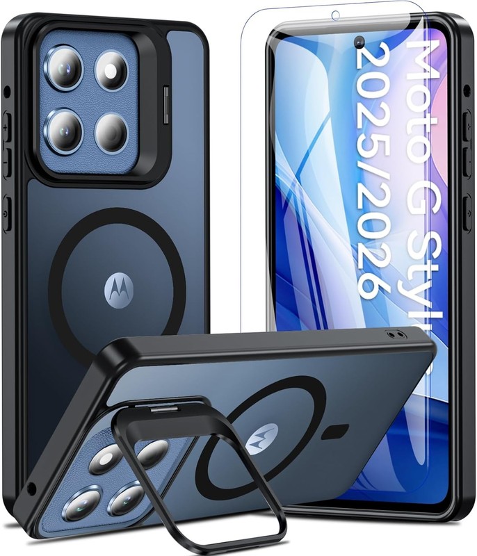 Magnetic for Moto G Stylus 5G 2026/2025 Case with Screen Protector and Stand