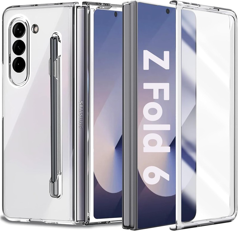 for Galaxy Z Fold 6 Case Original Builtin Screen Protector with Built-in 9H Temp