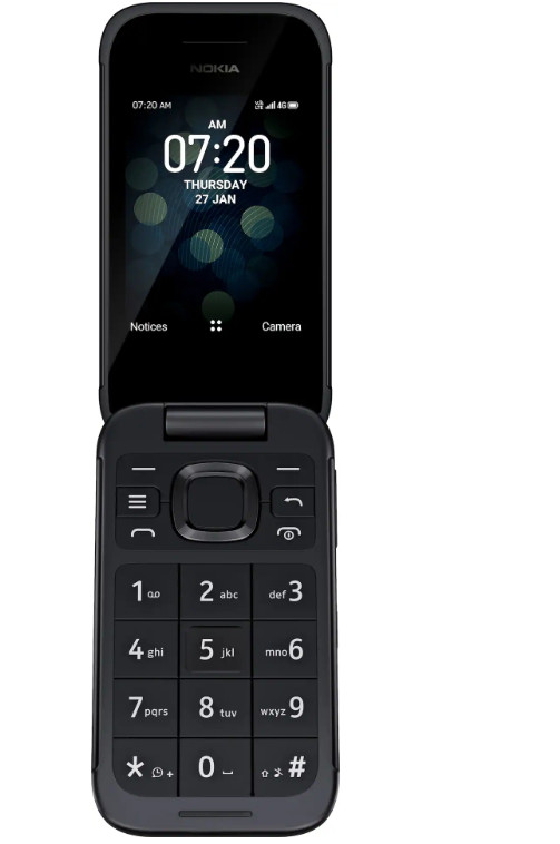 Nokia 2780 Flip – 4 GB – Black/Blue (Unlocked)