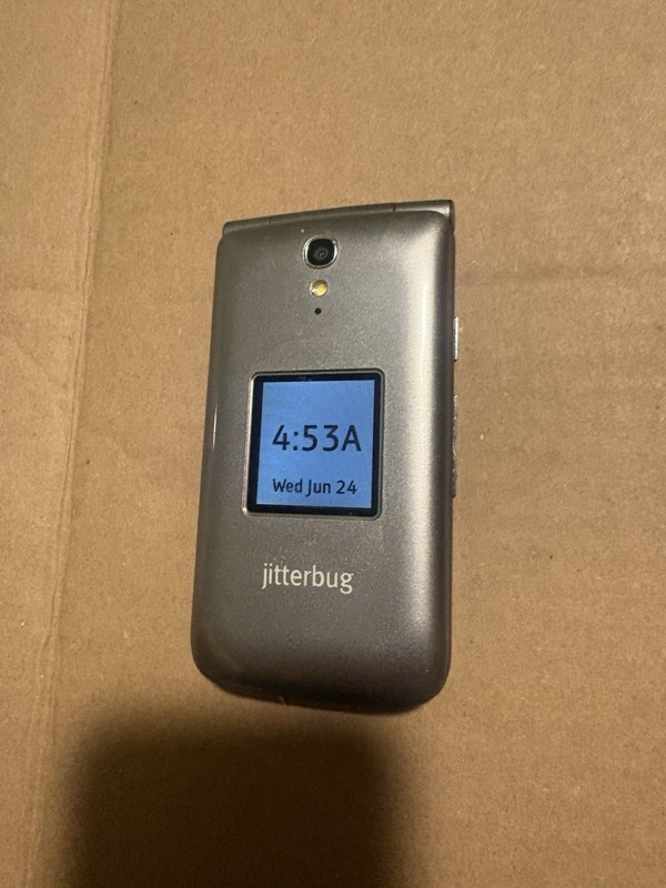 Alcatel Jitterbug Flip 4043S Flip Phone 4G LTE 3.2&Prime; Display 4GB 2MP Camera Gray