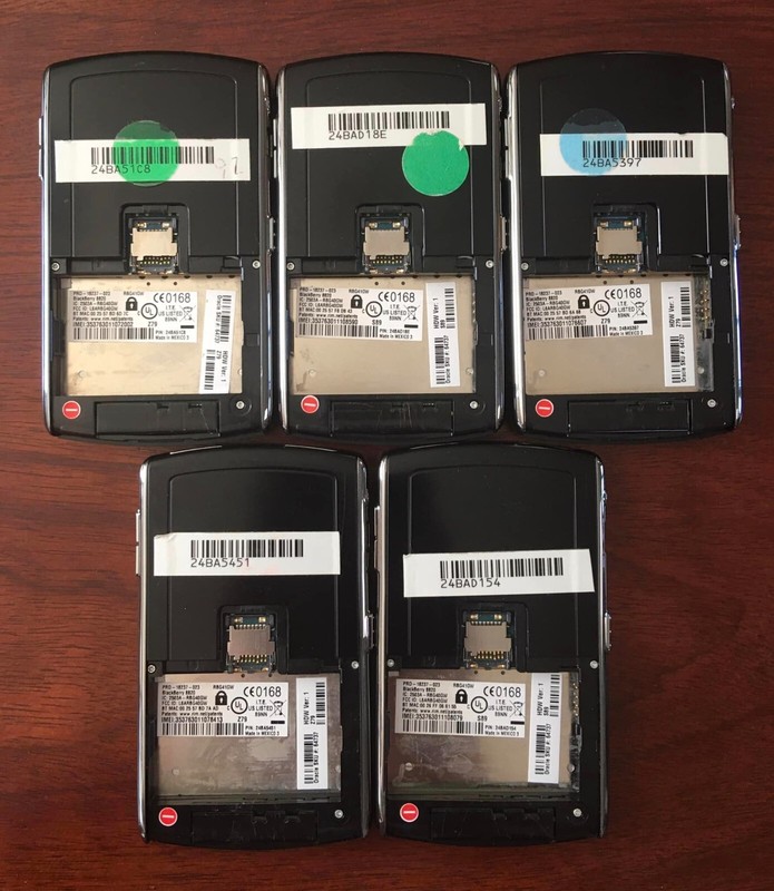 #D3 Lot of 5 Blackberry World 8820 AT&T GSM QuadBand UNLOCKED ~~NO ACCESSORIES~~ gallery